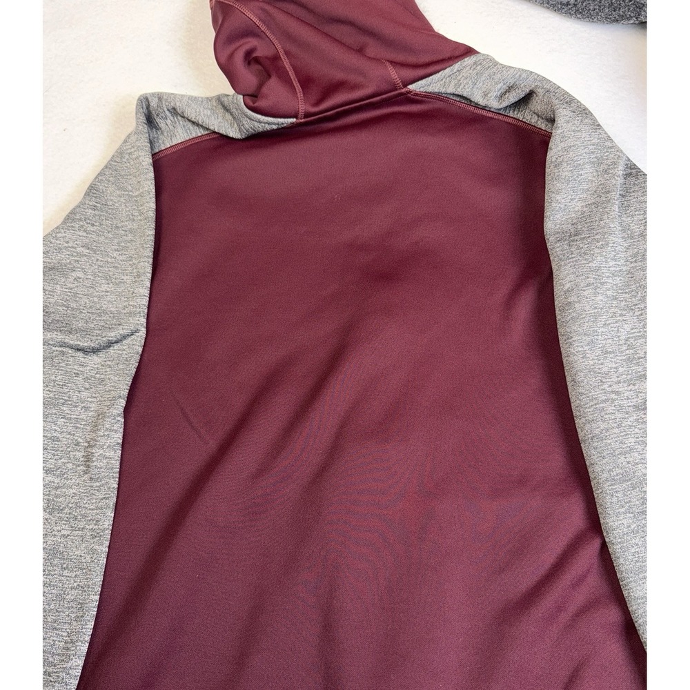 Adidas ClimaWarm Womens‎ XXL Full Zip Hoodie Jacket Burgundy Gray Fleece - Picture 3 of 11